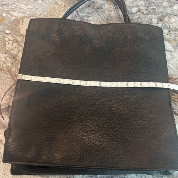 Leather purse with feathers and crystals - Picture 3 of 10